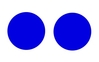Helmaufkleber Punkt Blau 20 mm