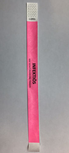 Kontrollband pink "INFEKTIÖS" 10 Stück